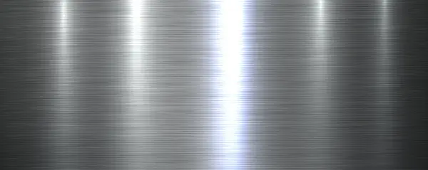 Stříbrná Metalická Textura Kartáčovaným Kovovým Vzorem Lesklé Ocelové Průmyslové Technologické — Stockový vektor
