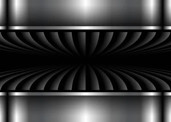 Black Striped Pattern Background Lines Design Abstract Symmetrical Minimal Dark — Stock Vector