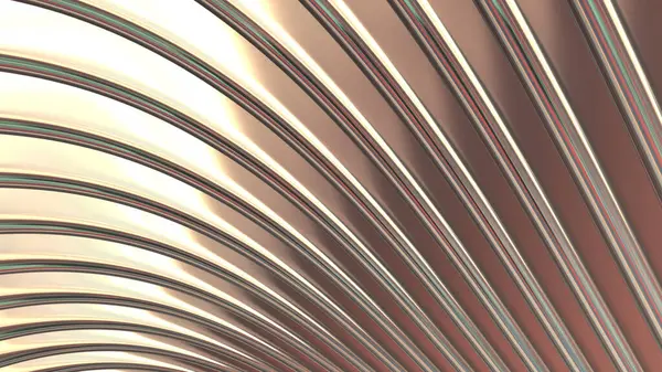 Абстрактный Фон Трехмерный Металлический Восковой Узор Интересные Полосатые Обои Рендеринг — стоковое фото