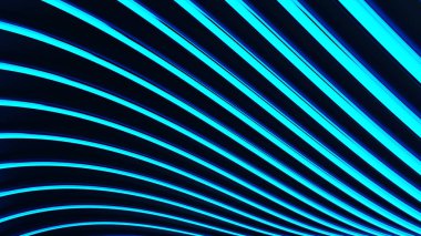 Soyut arkaplan, 3d mavi ve siyah dalgalı çizgiler, ilginç çizgili duvar kağıdı, 3B çizim çizimi