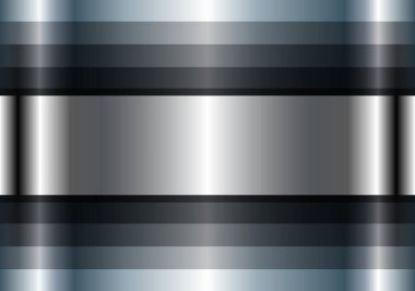 Koyu gri çizgili desen arkaplan, 3D çizgiler soyut simetrik minimum koyu arkaplan, vektör illüstrasyonu.