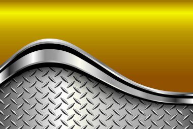 Gümüş altın arkaplan, 3 boyutlu parlatılmış krom metalik ve parlak doku, vektör illüstrasyonu.