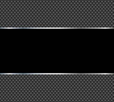 Sancak ve noktalar desenli siyah arkaplan, 3d vektör illüstrasyonu.