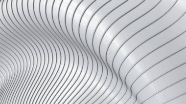 Beyaz çizgili şablon arka planı, 3d çizgiler tasarımı, iş sunumu için soyut minimal beyaz gri arkaplan 3d resimleme.