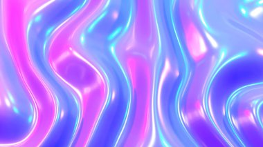 Mor mavi plastik parlak arkaplan, lateks parlak folyo desenli duvar kağıdı, 3D resimleme.