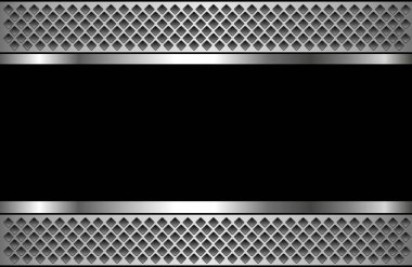 Metal arkaplan gümüş rengi, yarım tonlu noktalar desen, 3 boyutlu teknoloji tasarım duvar kağıdı, vektör illüstrasyonu