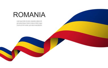 Romanya 'da El Sallama Kurdelesi, Romanya' da Bağımsızlık Günü Vektör Resimleri.