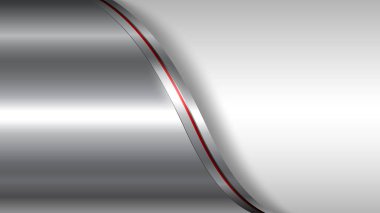 Metal arka plan parlak gümüş krom metalik gümüş cilalı çelik doku duvar kağıdı, 3 boyutlu vektör illüstrasyon.