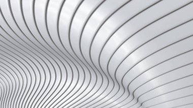 Beyaz çizgili şablon arka planı, 3d çizgiler tasarımı, iş sunumu için soyut minimal beyaz gri arkaplan 3d resimleme.