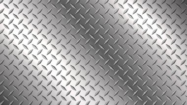 Elmas plaka desenli gümüş metal yaprak dokusu, vektör illüstrasyonu.