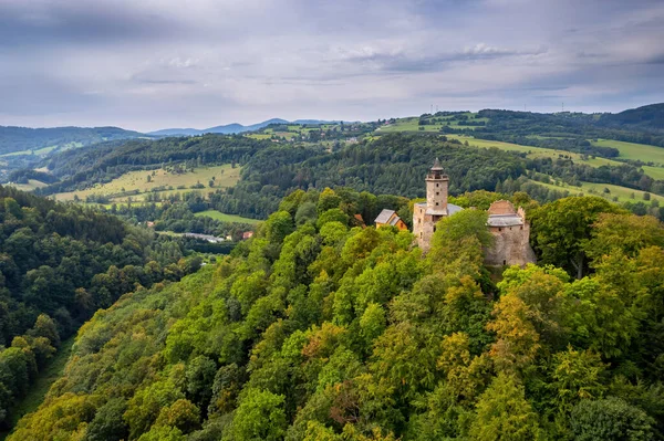 Zamek Grodno Dolny Śląsk Góry Sowie Zagorze Śląskie — Zdjęcie stockowe