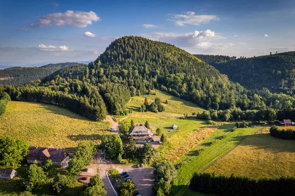 Andrzejowka Schutzhütte Drei Täler Pass Suchgebirge Waligora Gebirge Auf Dem — Stockfoto