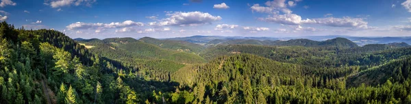 Panorama Suche Mountains Part Sudetes Poland — стокове фото