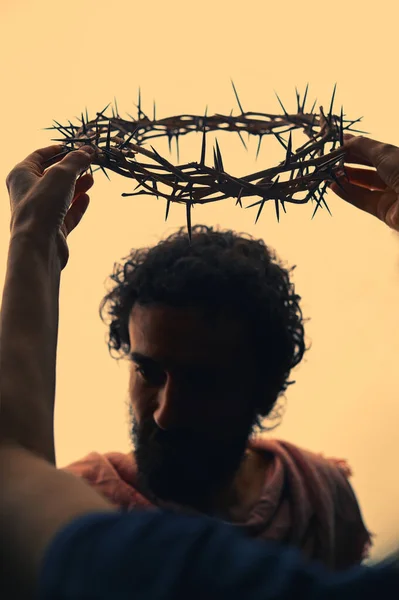 Портрет Ісуса Христа Терновим Вінцем — стокове фото