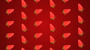Çilek kırmızısı video 4K ile soyut kırmızı arkaplan