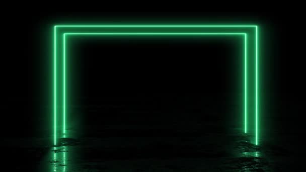 网上销售周一抽象背景隧道蓝色绿色动画4K — 图库视频影像