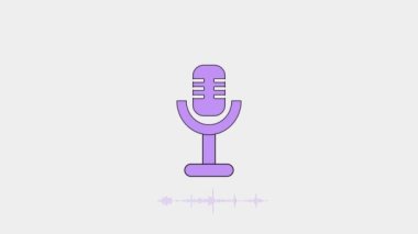  Podcast animation footage on a white and chromakey background full HD