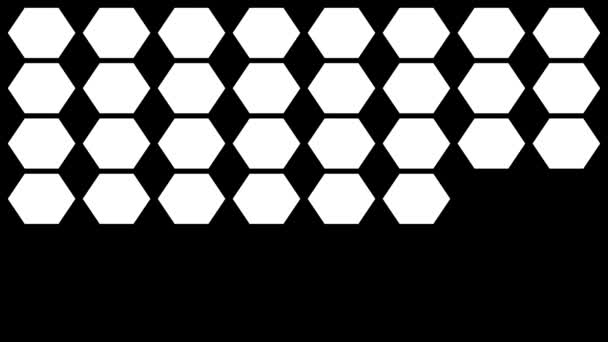 黒と白の幾何学的遷移の形状 Video — ストック動画
