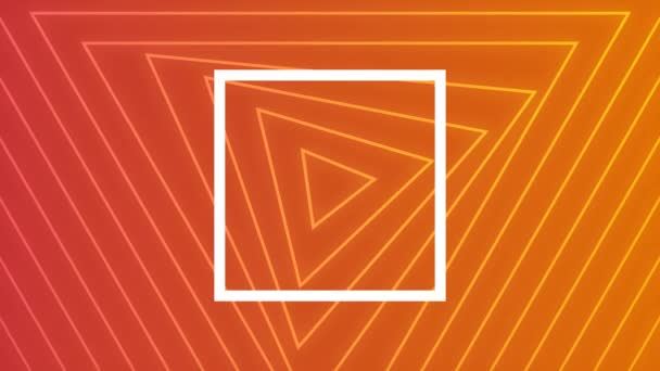 Αφηρημένο Φόντο Τρίγωνα Μετατροπή Πορτοκαλί Φόντο Minimal Motion Design — Αρχείο Βίντεο