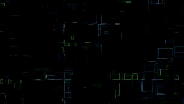 Abstrakte Dynamische Digitale Geometrie Abstrakter Hintergrund Animationstechnologie Video — Stockvideo