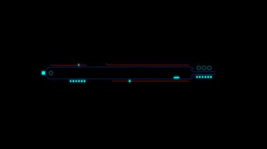 Teknolojik HUD şablon element hattı görüntüleyici fütüristik animasyon 4K video.