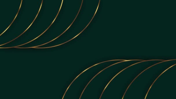 Abstract Golden Green Circles Background Video — Stock Video