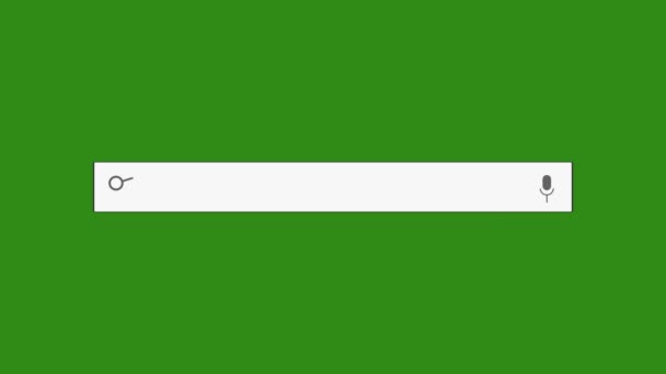 Internet Przeglądanie Paska Wyszukiwania Przycisk Animowany Element Zielony Ekran Tło — Wideo stockowe