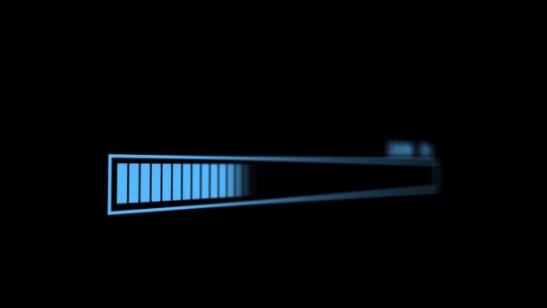 ブラックバック4Kで隔離されたブルーカラーローディングバーアニメーション — ストック動画