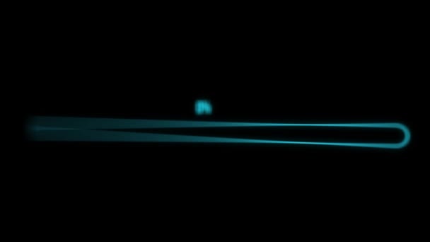 Blur Brilho Efeito Azul Cor Carregamento Bar Animação Isolada Fundo — Vídeo de Stock