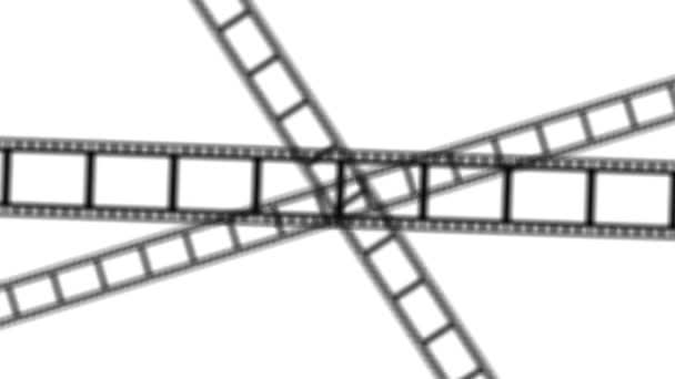 ダイナミック35ミリフィルムフィルムは白とクロメイク4Kの背景を上回る — ストック動画