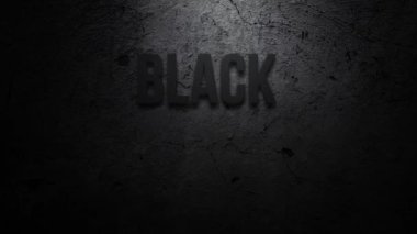  Kara Cuma indirimli metin ışığı efekti grunge eski duvar arkaplan 4K.