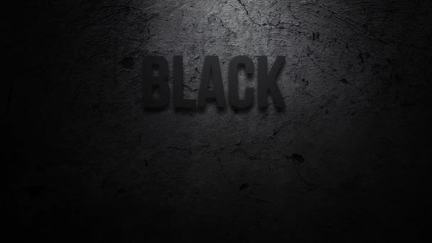 Black Friday Verkauf Text Lichteffekt Auf Grunge Alten Wandhintergrund — Stockvideo