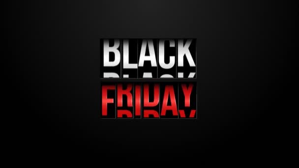 Black Friday Text Rolling Animation Für Einzelhandel Und Unternehmensförderung — Stockvideo