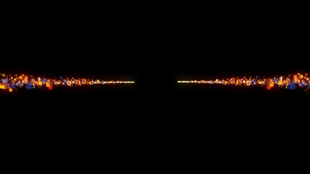 Linie Abstrakte Leuchtfarbe Partikel Hintergrund — Stockvideo