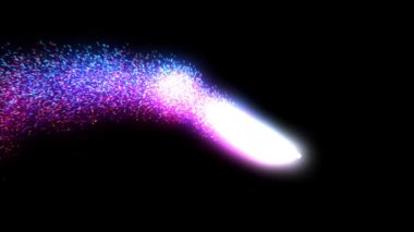 Renk Parçacıkları Arkaplan Hızlı Enerji Hareketi Flaşlı ışıklar 4K ile uçan dalga hattı