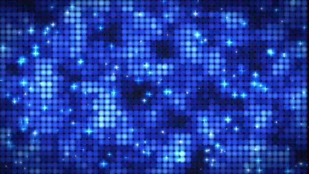 Luz Brillo Azul Fondo Mosaico Brillante — Vídeos de Stock