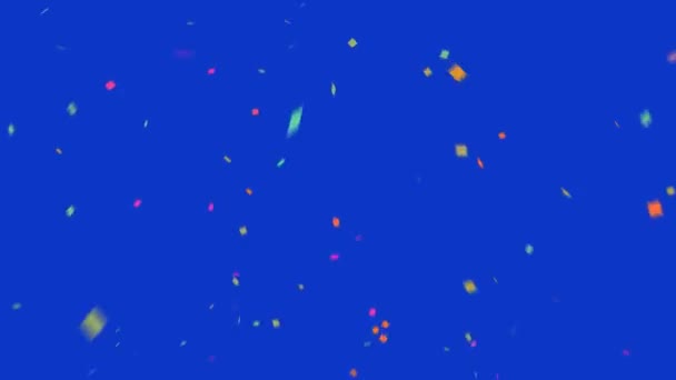 休日やパーティーの抽象的な背景4K落ちる多色の Confetti — ストック動画