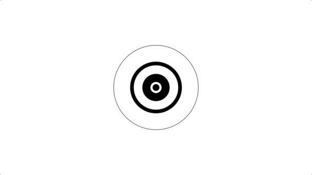Shape Circles Transition Black White Openers — Stock Video