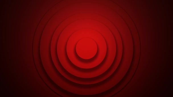 Červená Abstraktní Bezešvé Smyčka Animované Pozadí Kruhy Abstraktní Tvar Pohybu — Stock video