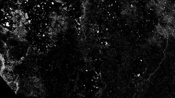 Modo Pantalla Blanco Negro Superposición Grunge Arañazos Looped Animación Efecto — Vídeo de stock