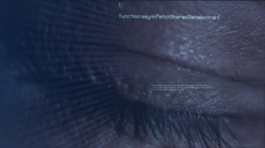 Animasyon dijital sanat veri işleme ve göz 4K üzerinde tarama