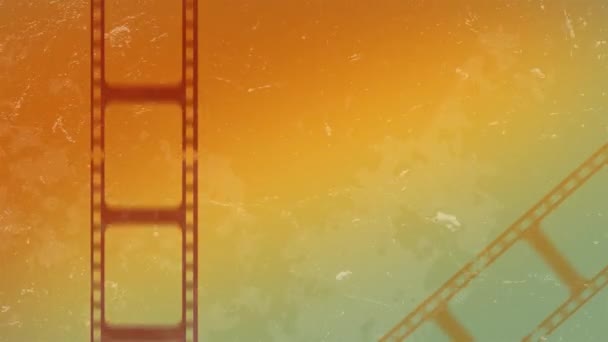 ヴィンテージ 35Mm フィルムストリップ アニメーション テクスチャとノイズ効果 — ストック動画