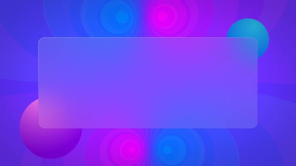 Animation Colored Gradient Background Balls Frosted Glass — Stock Video