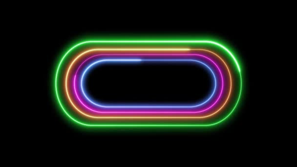Abstract Naadloos Patroon Van Neon Gloeiende Ultraviolette Lijnen Neon Kleur — Stockvideo