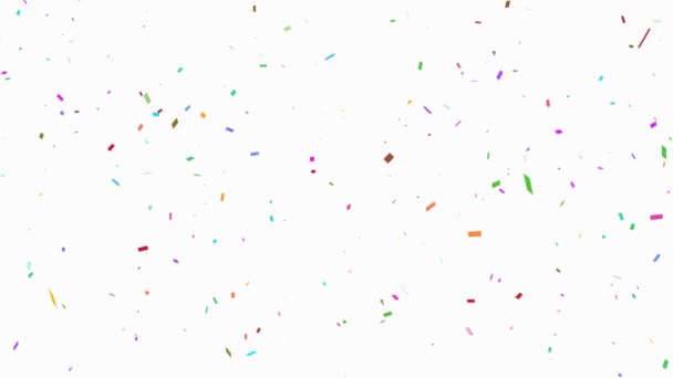 Multicolored Confetti Queda Férias Festa Abstrato Fundo Vídeo — Vídeo de Stock