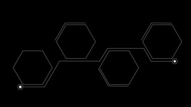 HUD dinamik ögelerinin canlandırması metin 4K video için beyaz çağrı.