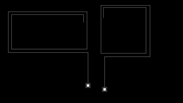 Elementos Hud Quadro Linhas Chamada Preto Vídeo — Vídeo de Stock