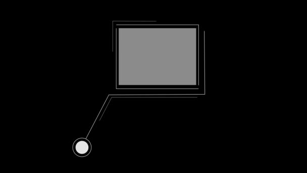 Hud元素用于文字4K视频的白色调优动画 — 图库视频影像