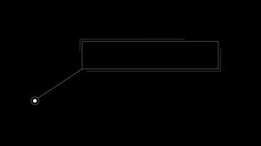Siyah arkaplandaki animasyon, animasyon çerçevesi, Hud elementi. 4K video.