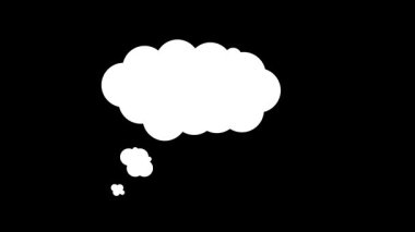 Siyah arka planda bir konuşma balonu 4K.